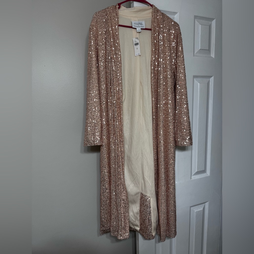 Mare Mare longline sequin duster by Anthropologie